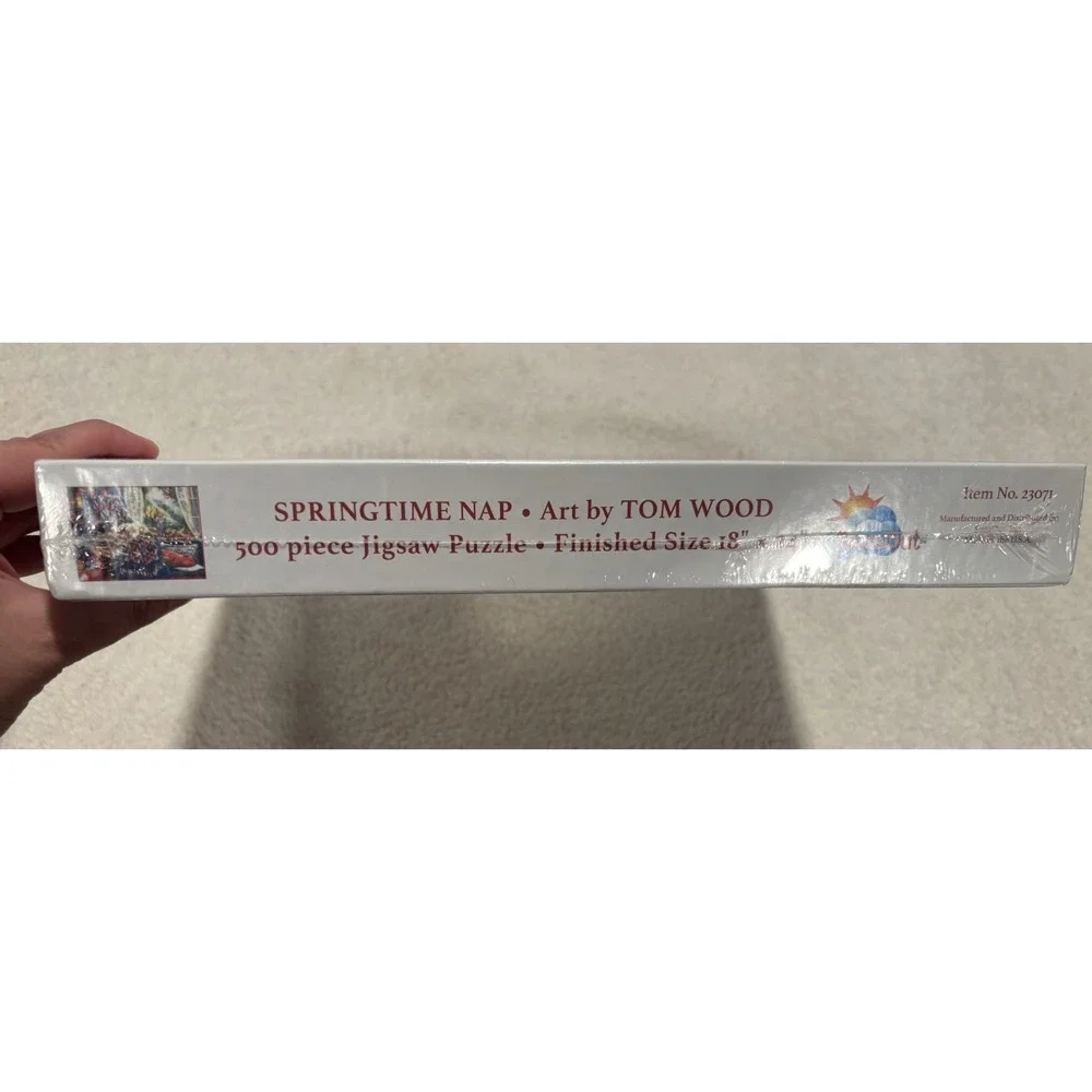 NEW SEALED Suns Out SPRINGTIME‎ NAP 500 pc Jigsaw Puzzle CATS/DOGS
